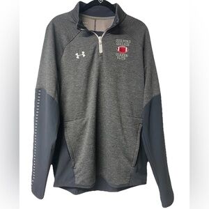 Guilford College Quaker Elite Under Armour 1/4 Zip Loose Coldgear Gray Size M